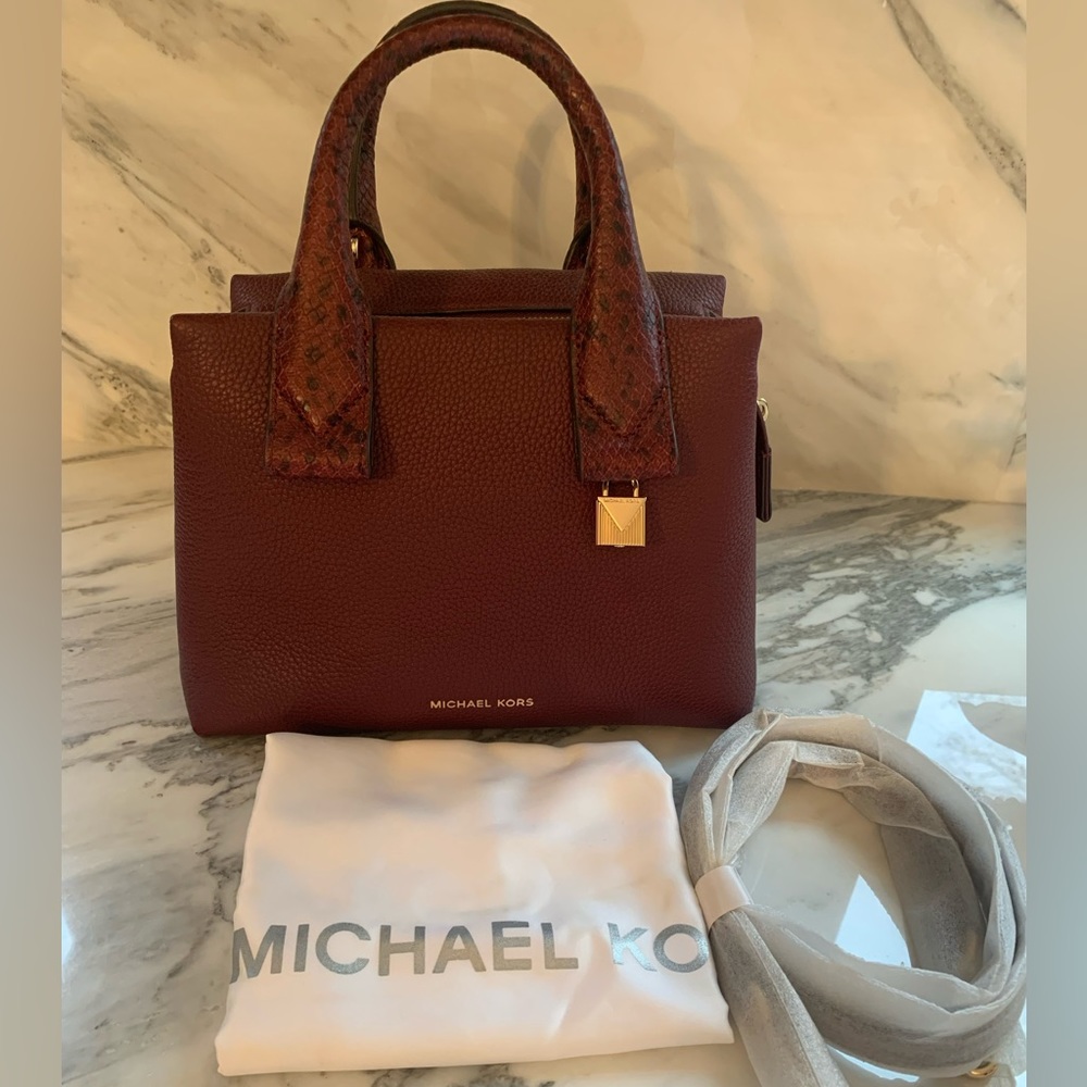 Michael Kors crossbody bags  Rollins Large Snake-Embossed Leather Satchel
